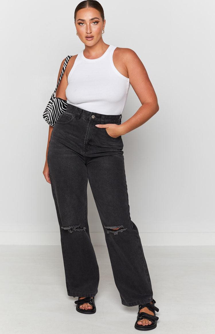 Naomi Ribbed Tank White Product Image