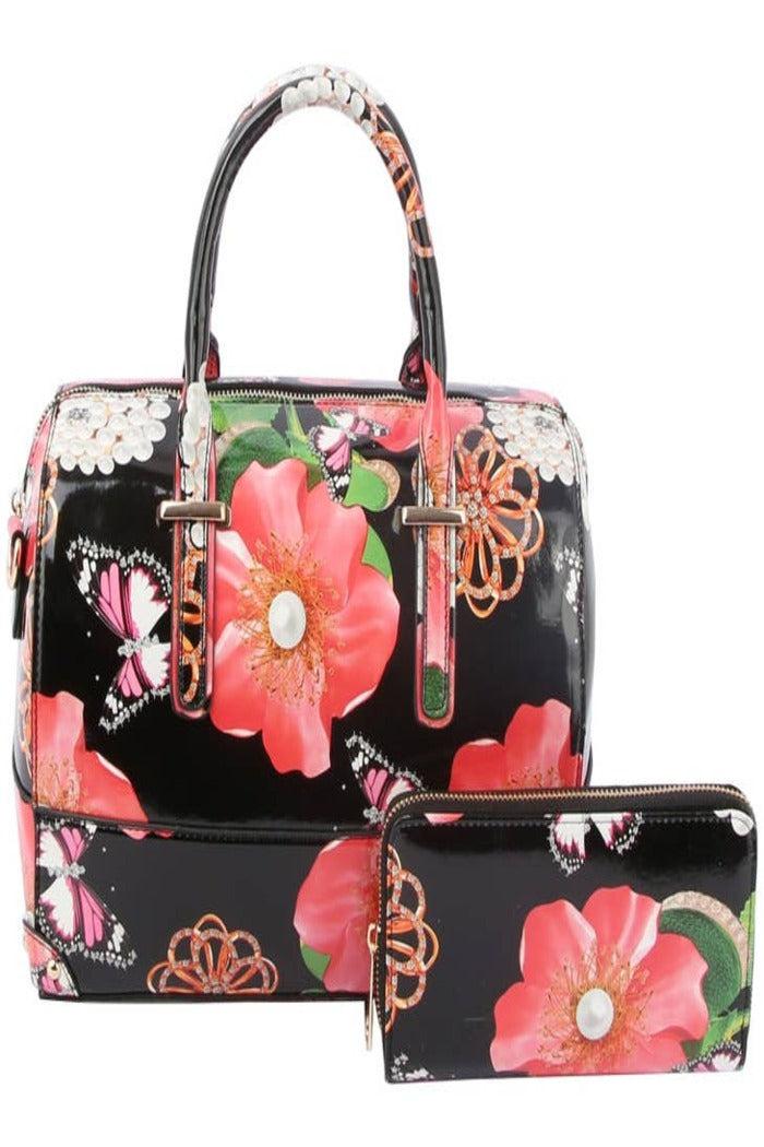 Floral Satchel Handbag for Women Purse Product Image