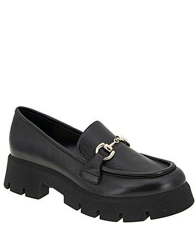 BCBGeneration Raylin Leather Platform Lug Sole Bit Buckle Loafers Product Image
