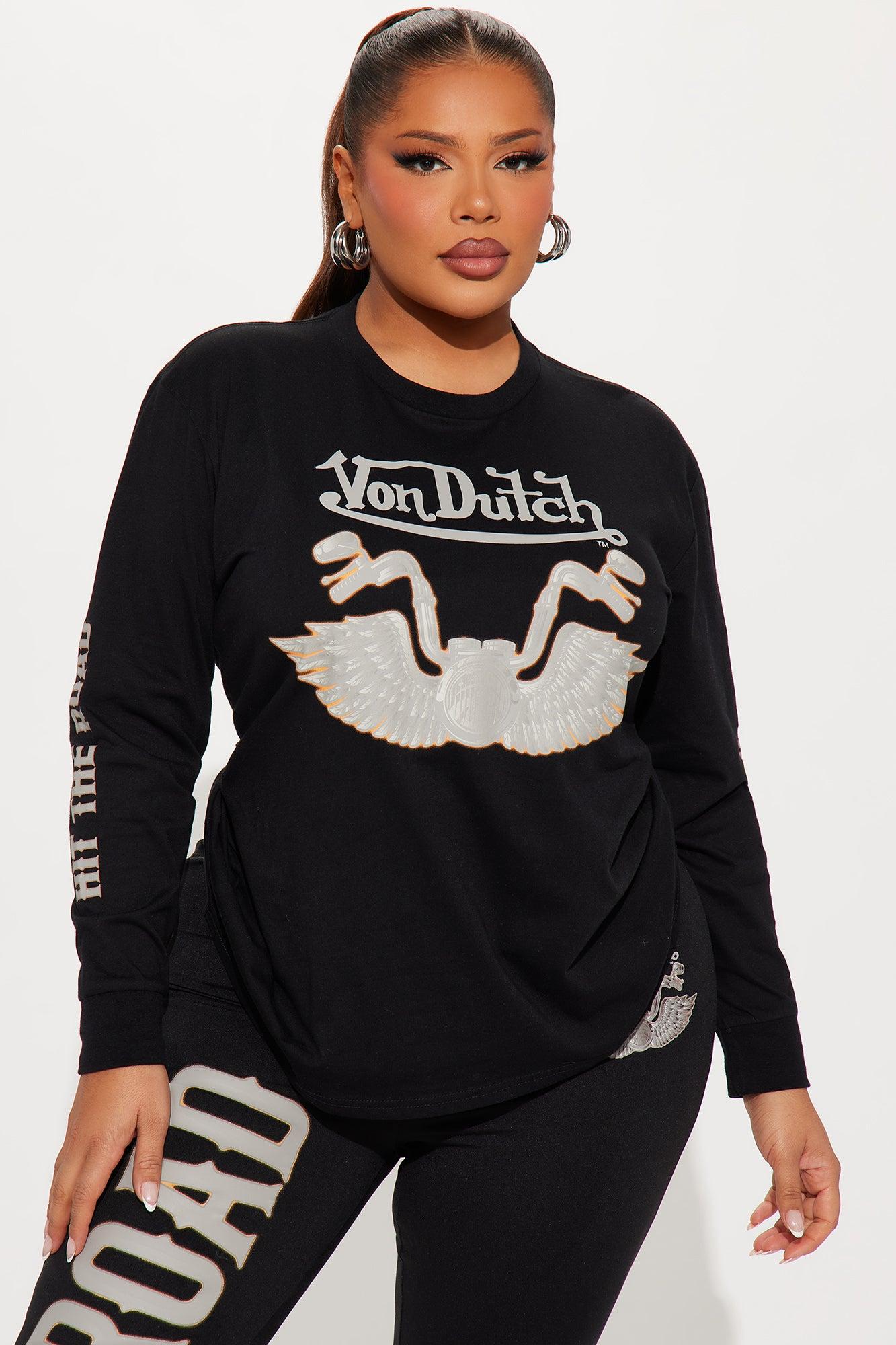 Von Dutch Hit The Road Long Sleeve Top - Black Product Image