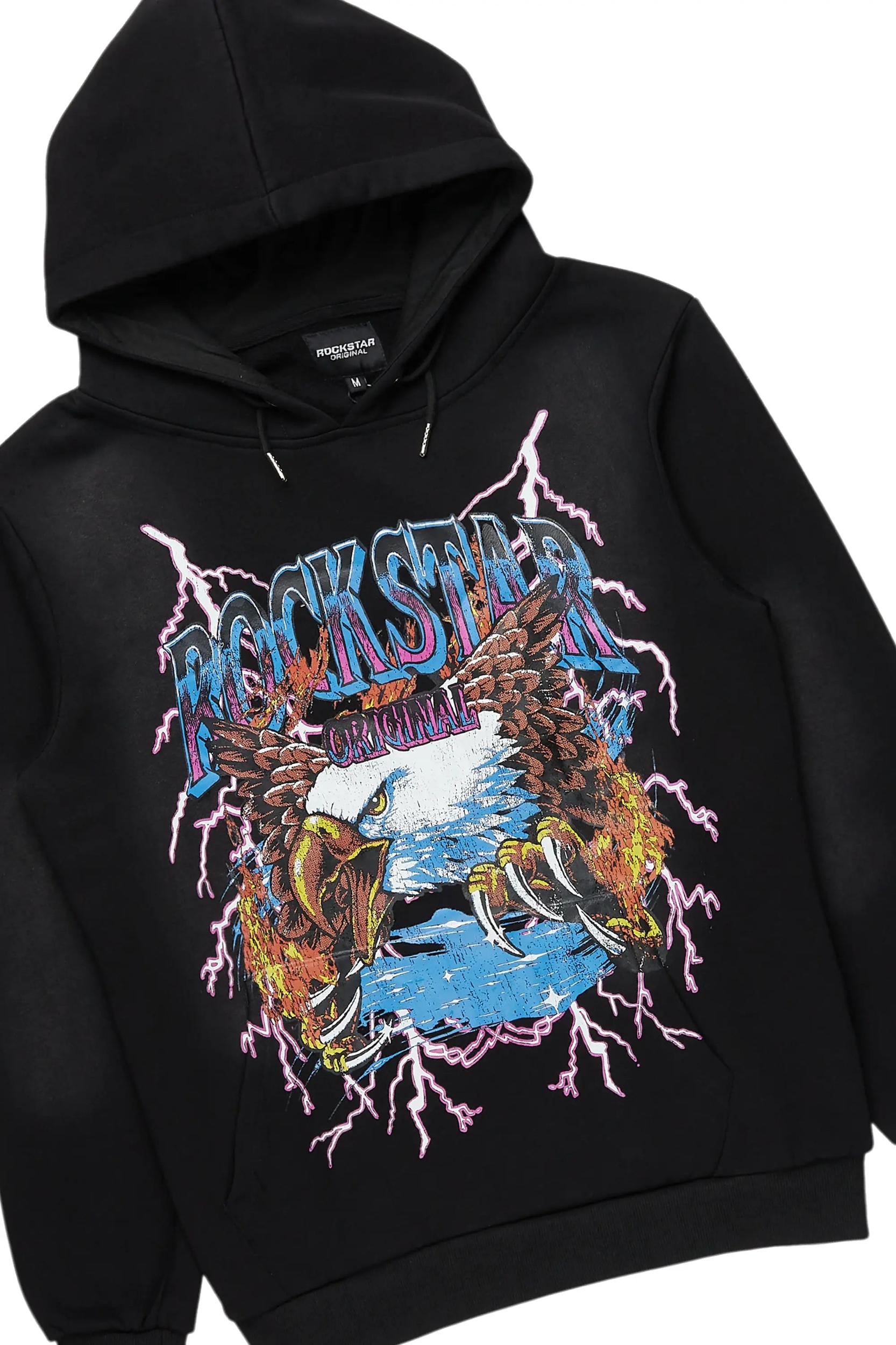 Darken Black Hoodie/Baggy Fit Cargo Jean Set Male Product Image