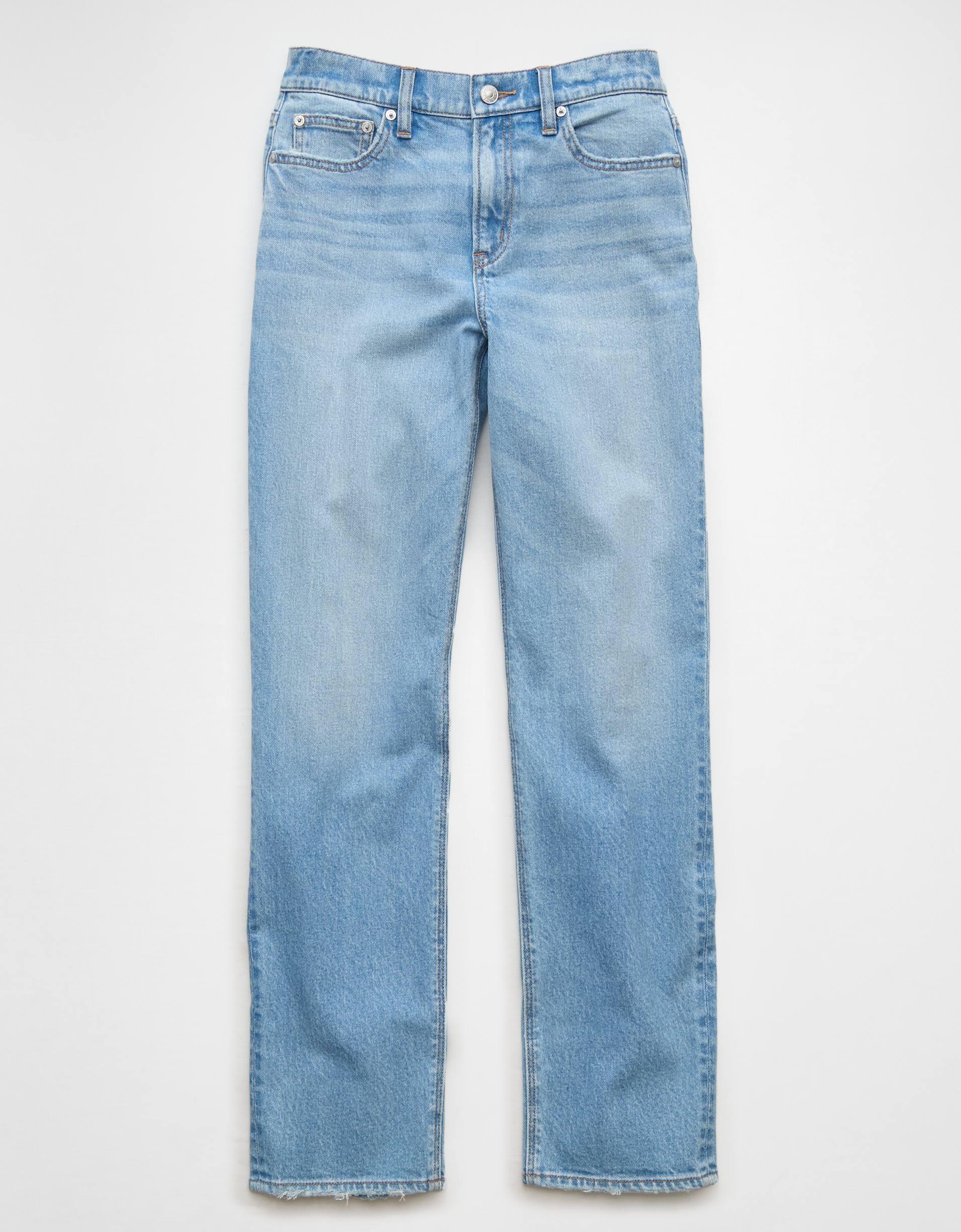 AE Stretch Super High-Waisted Straight Jean Product Image