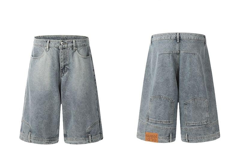 Mid Rise Applique Denim Shorts Product Image