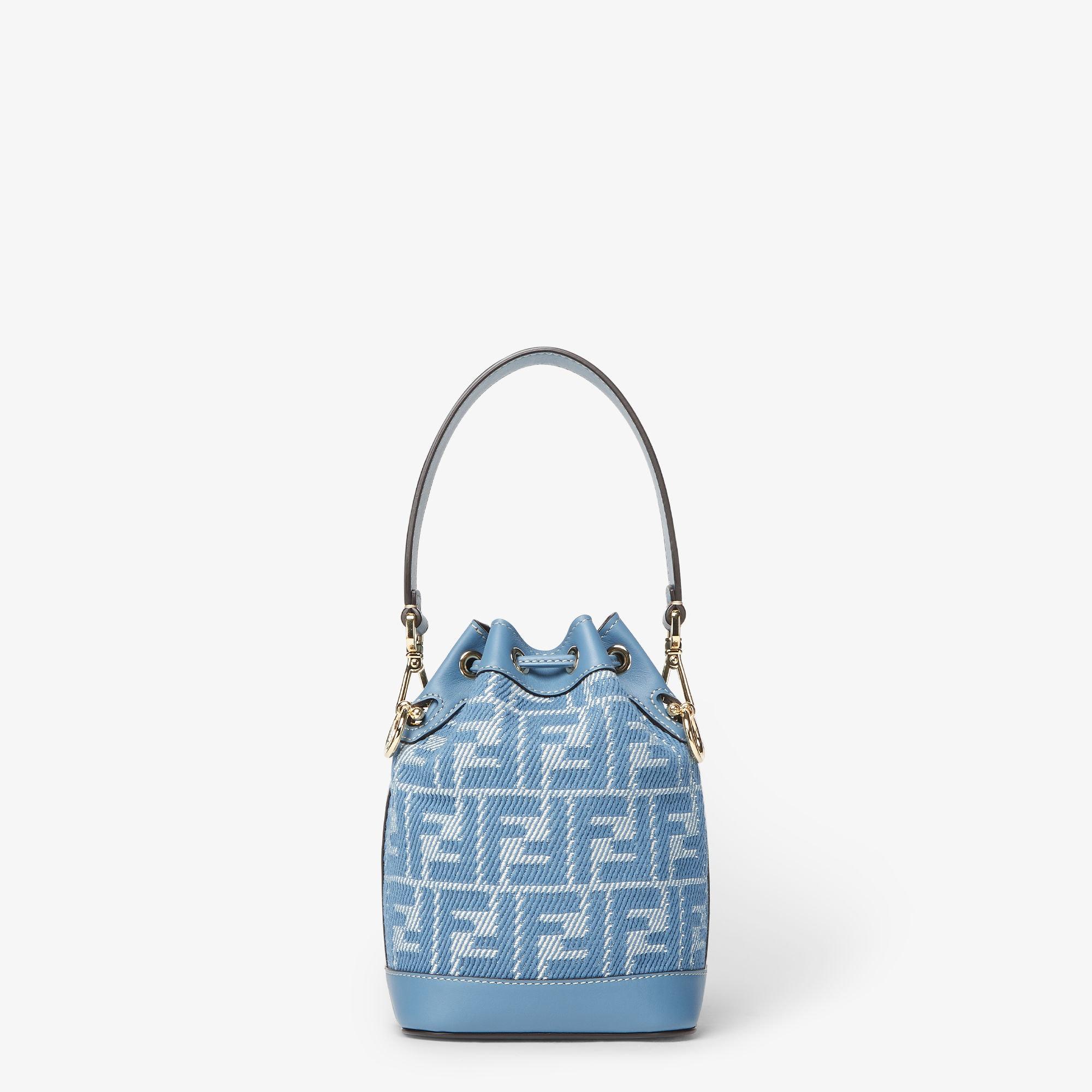 Mon TresorBlue denim-effect FF jacquard mini-bag Product Image