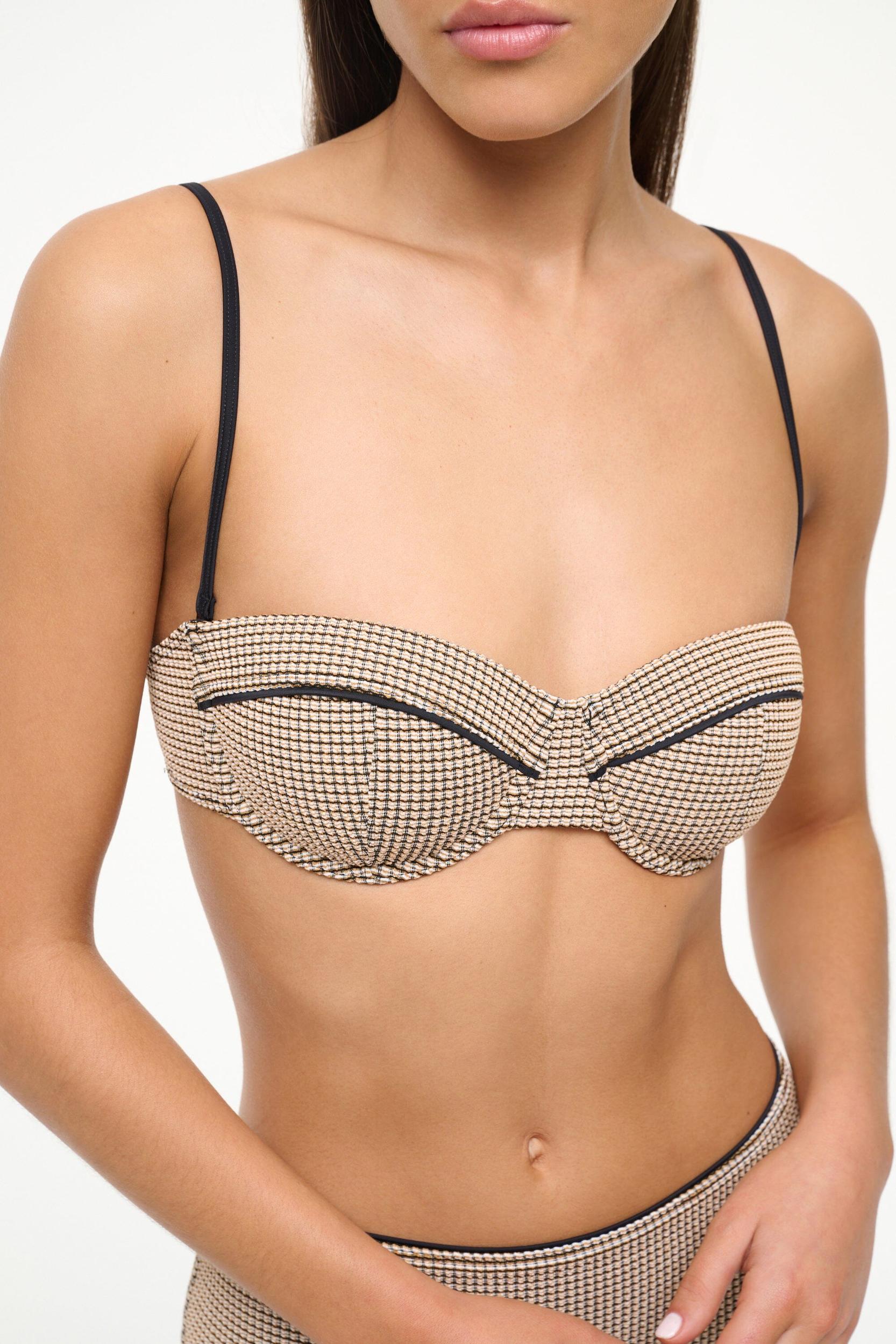 JO BALCONETTE BIKINI TOP | NATURAL PIQUE Product Image