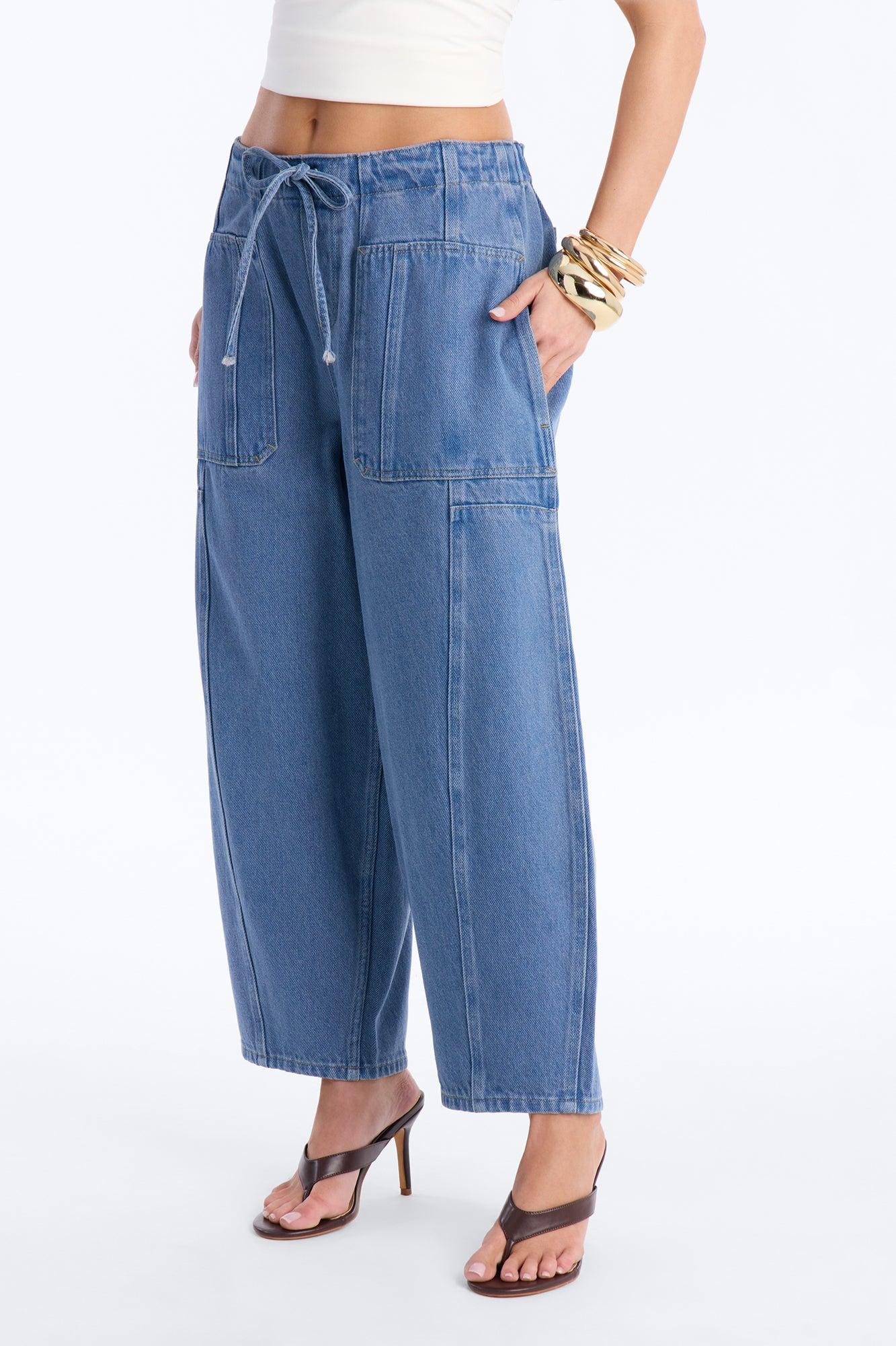 Cruise By Twill Barrel Pant 30″ - Navy Female Product Image