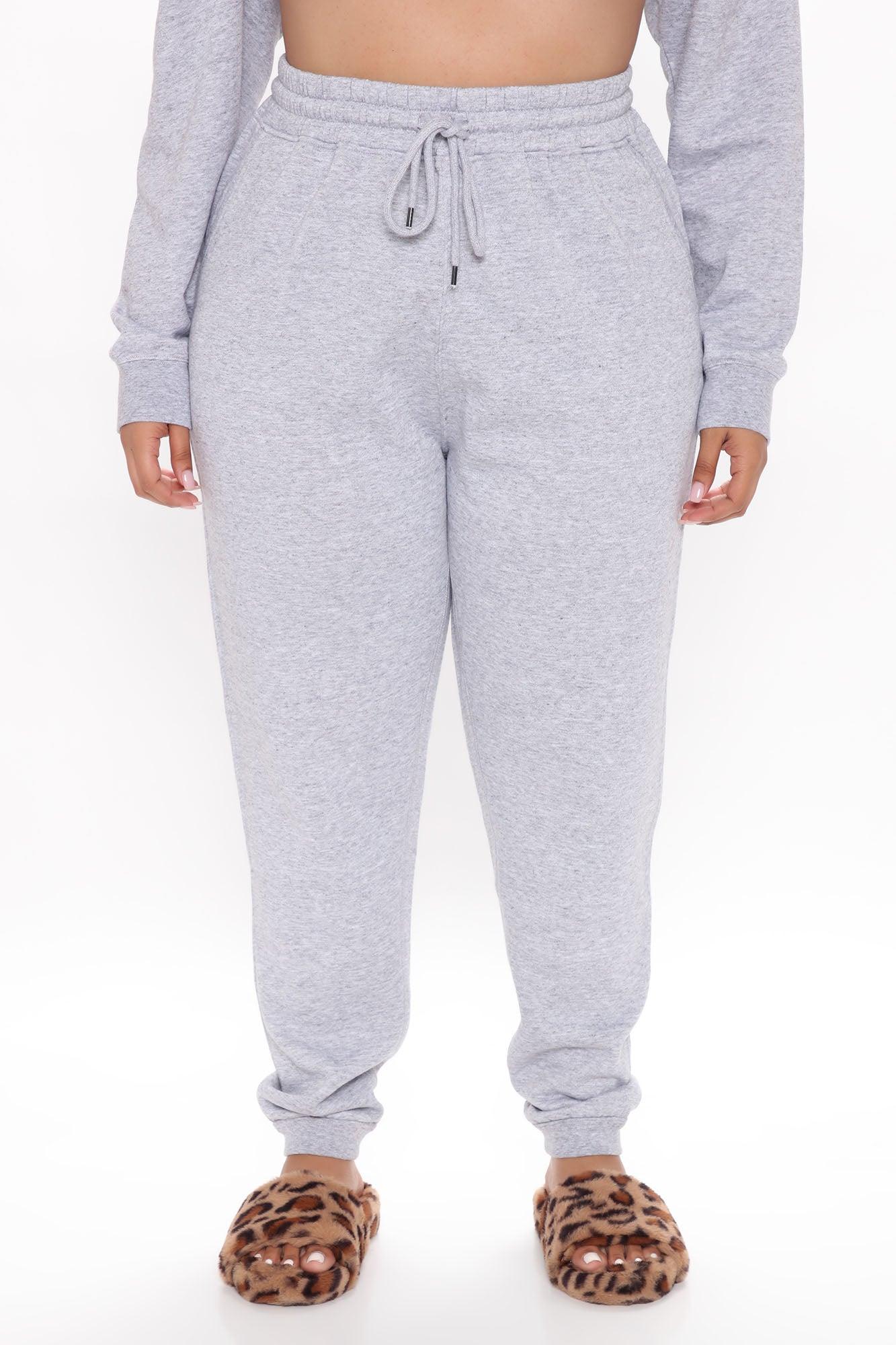 Look Again Joggers - Heather Grey Product Image