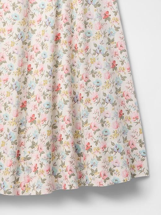 Linen-Blend Cap-Sleeve Maxi Dress Product Image