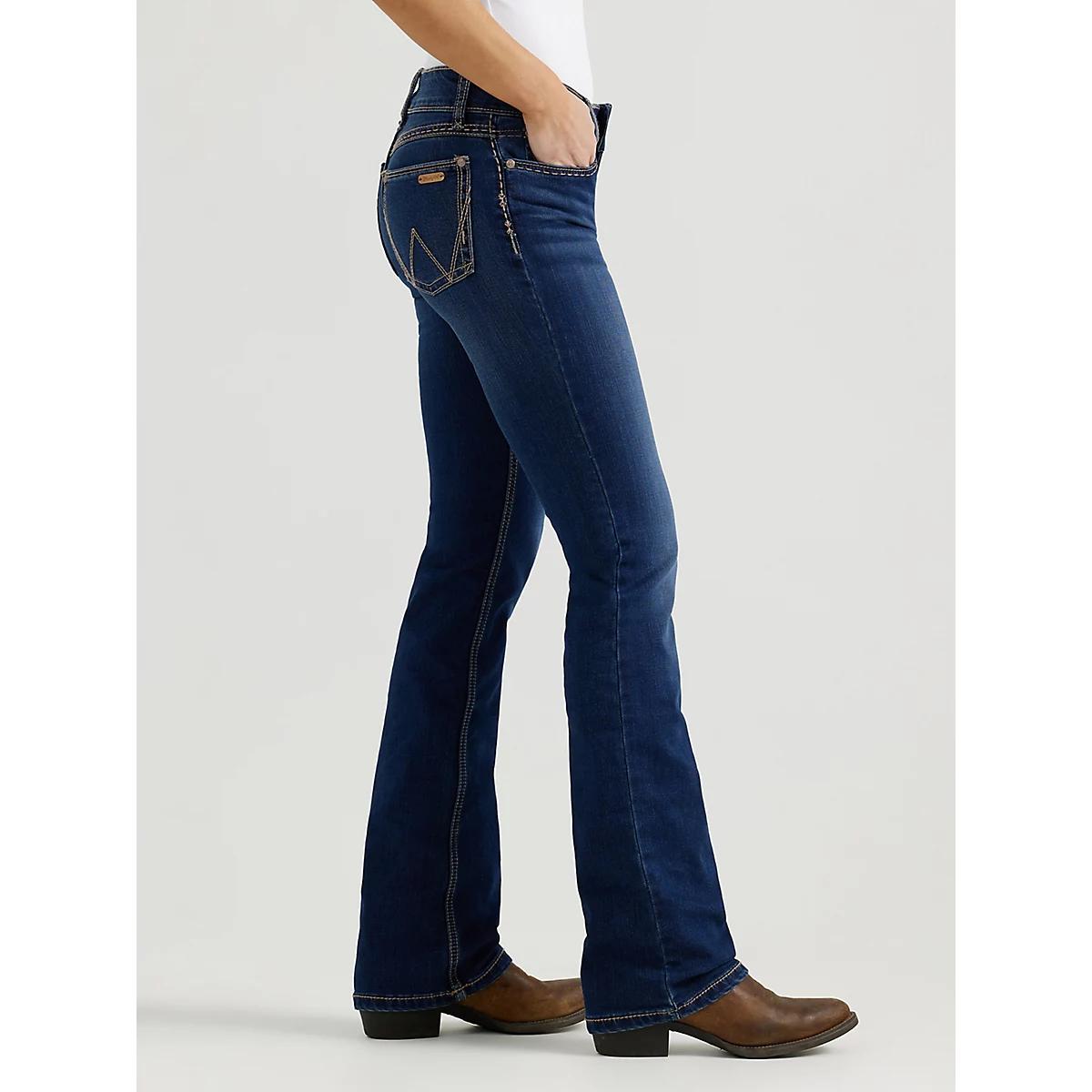 Women's Wrangler Retro® Mae Mid Rise Bootcut Jean in HT Wash Product Image
