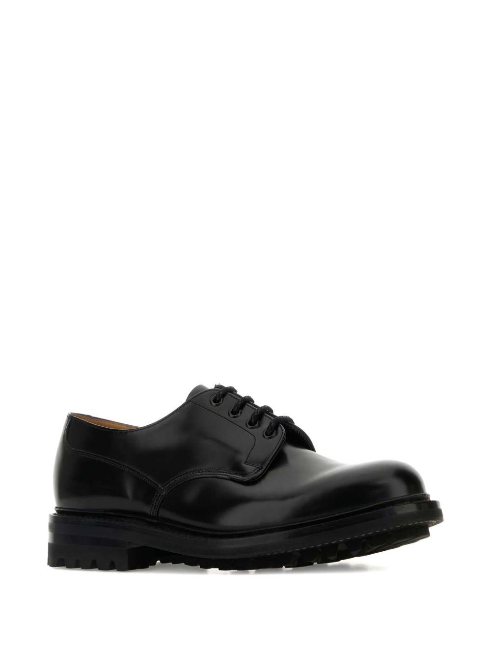 polished leather lace-up shoes Product Image