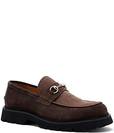 Marc Nolan Mens Blake Suede Bit Buckle Lug Loafers Product Image