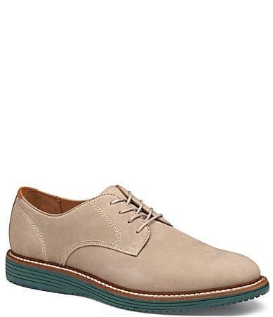 Johnston  Murphy Mens Upton Nubuck Plain Toe Lace Up Oxfords Product Image