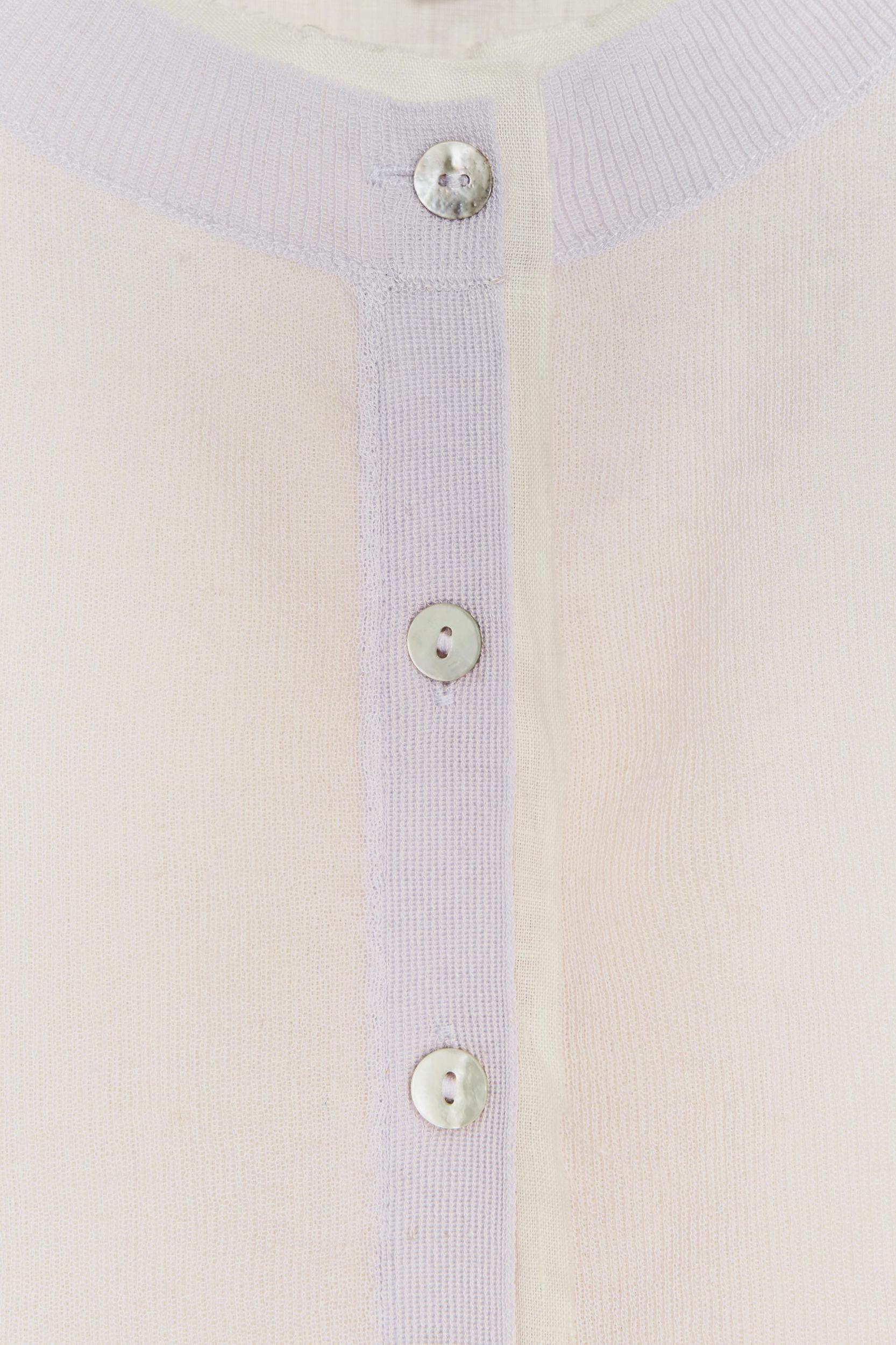 DOUBLE LAYER KNIT JACKET WITH LINEN Product Image