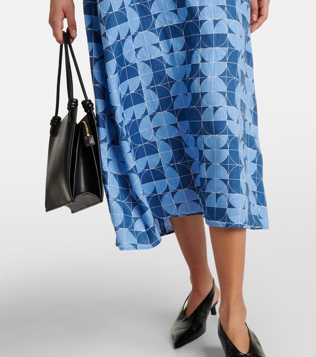 Max Mara Urlo Printed Linen Midi Dress Product Image