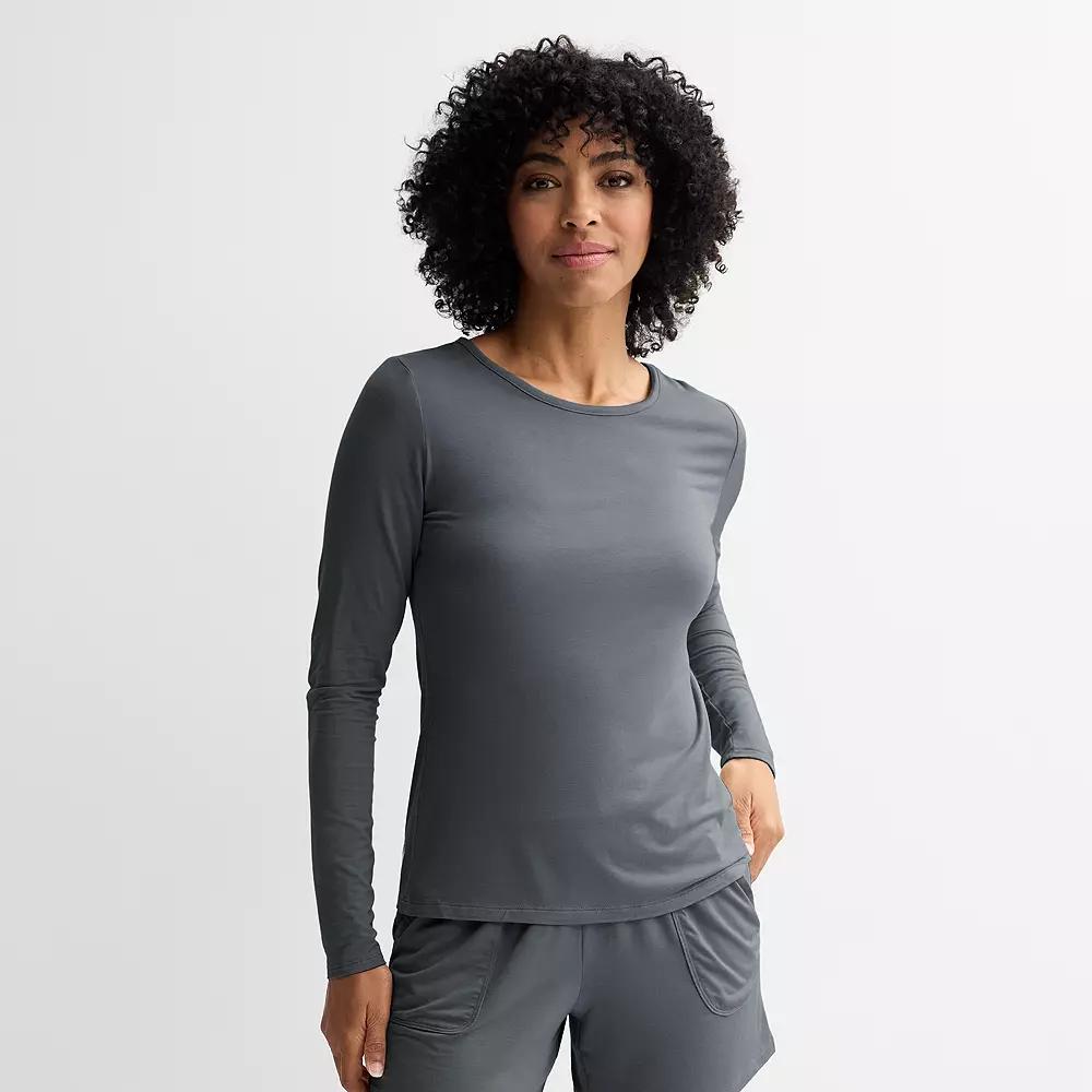 Women's Sonoma Goods For Life® Long Sleeve Sleep T-Shirt, Size: Medium, Filigree Product Image