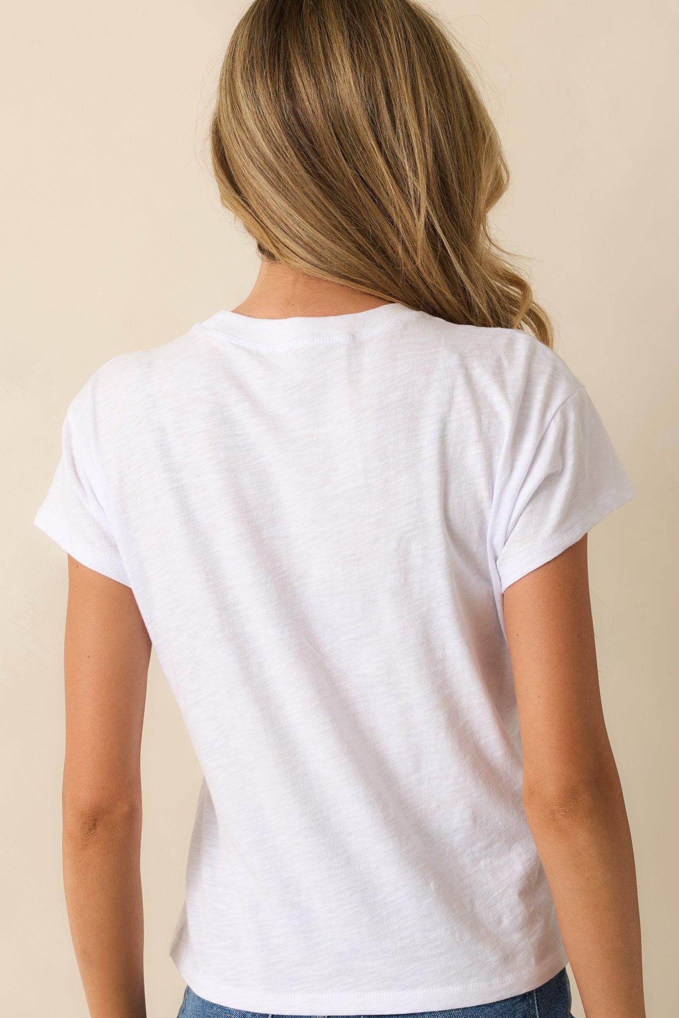Z Supply Modern White Cotton Slub Tee Product Image