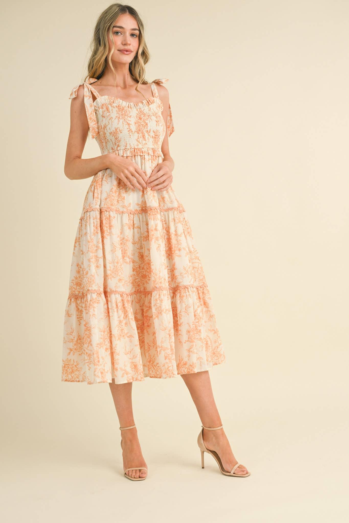 Sunset Floral Midi Dress Product Image