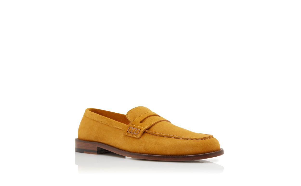 PERRY Yellow Suede Penny Loafers  Product Image