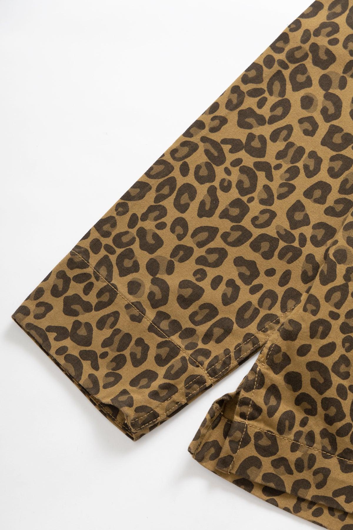 Patterned Front Of House Jacket - Brown Leopard Product Image
