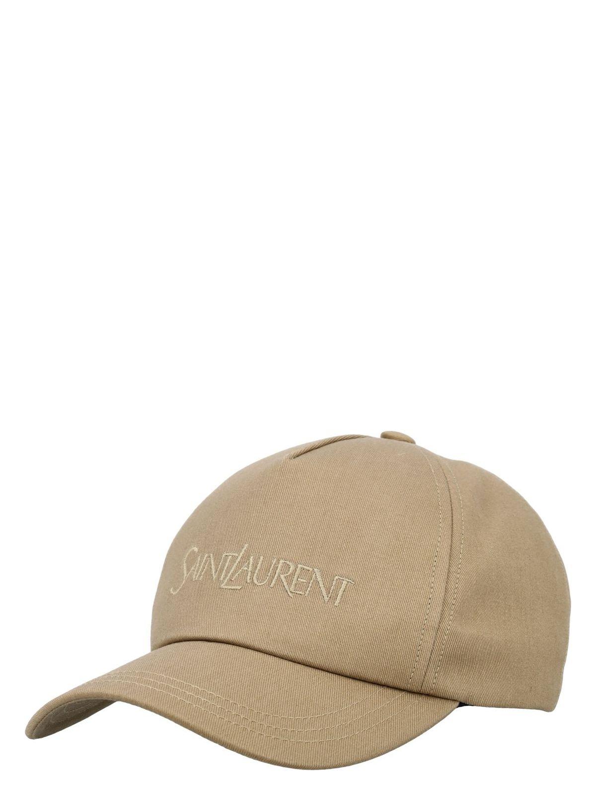SAINT LAURENT Cotton And Linen Baseball Cap Men In Multicolor Product Image