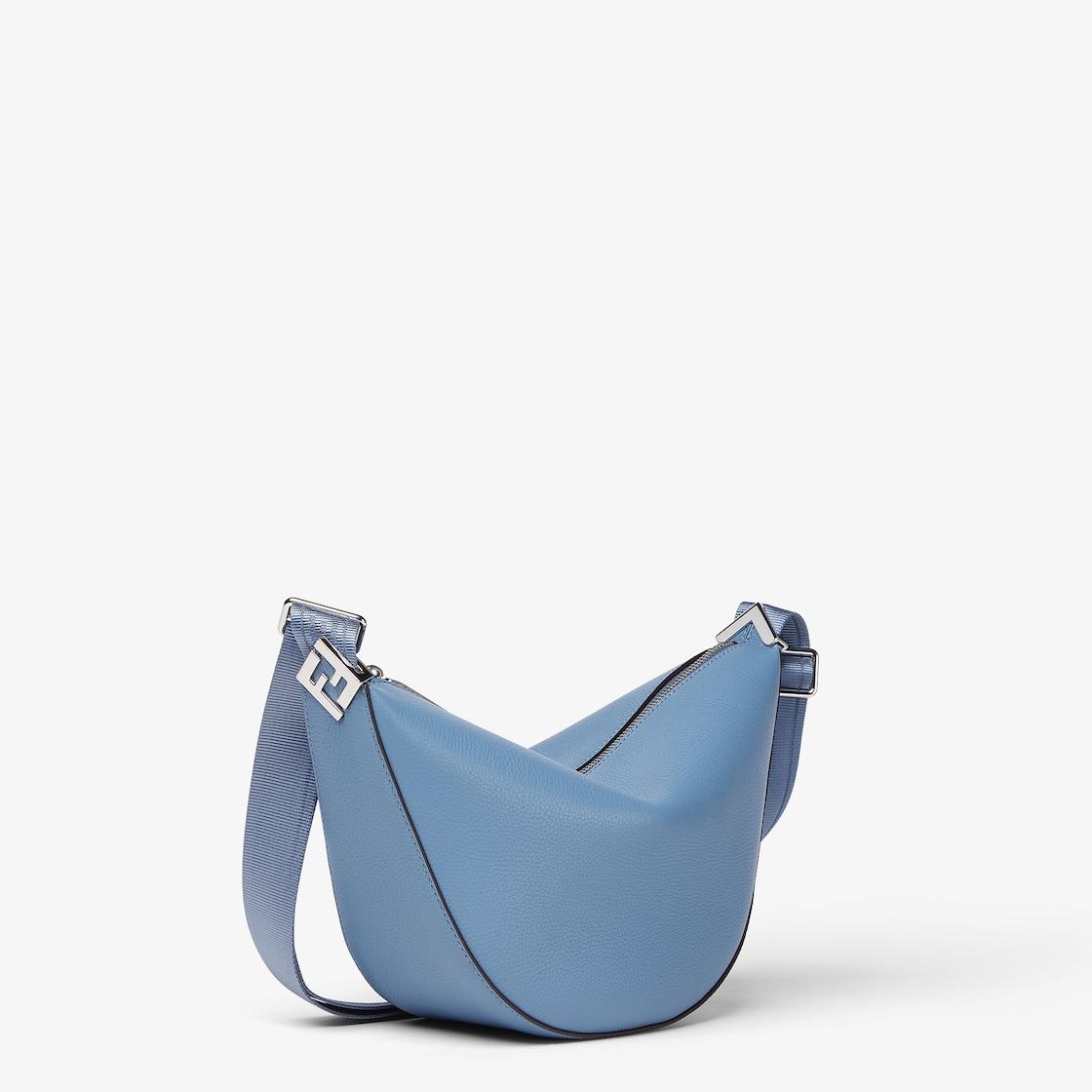 Fendi Roma Leather Fendi Melon SmallBlue leather bag Product Image