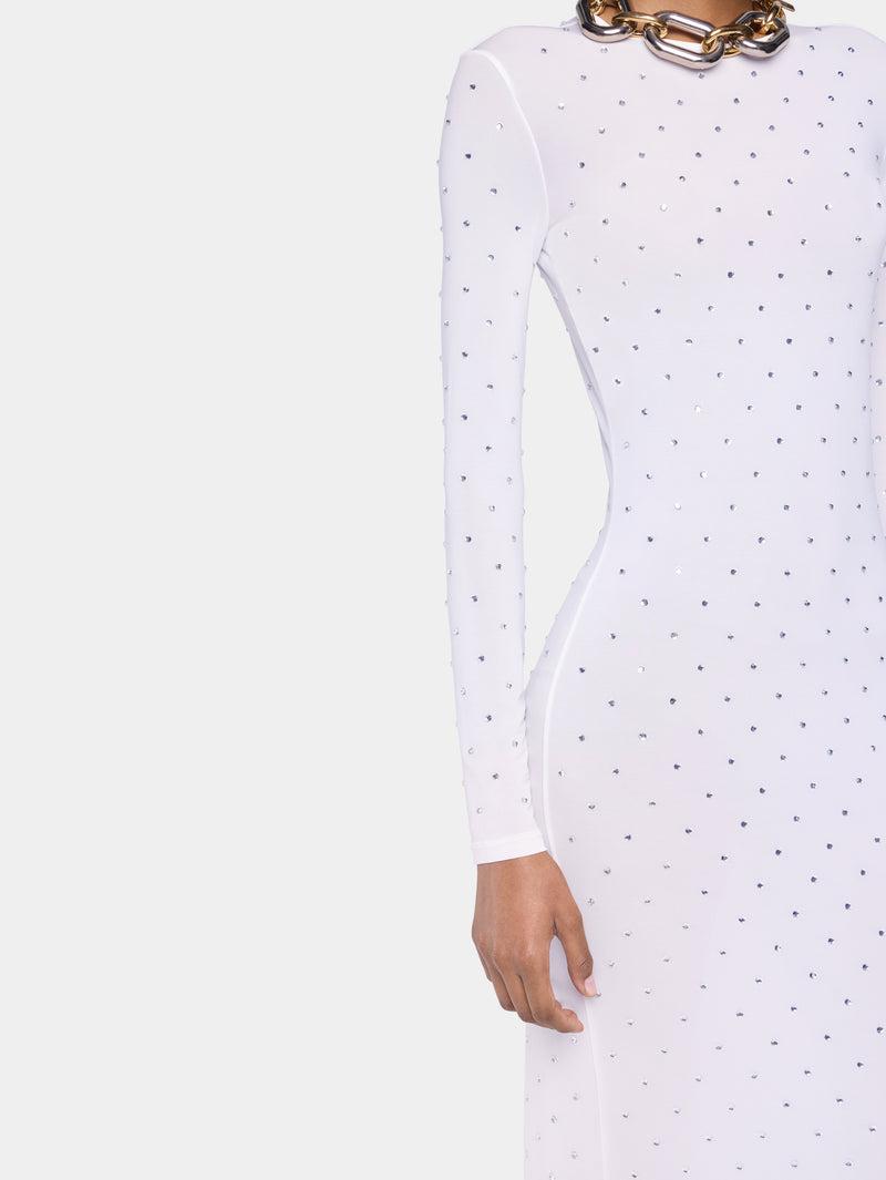WHITE LONG DRESS IN JERSEY Product Image