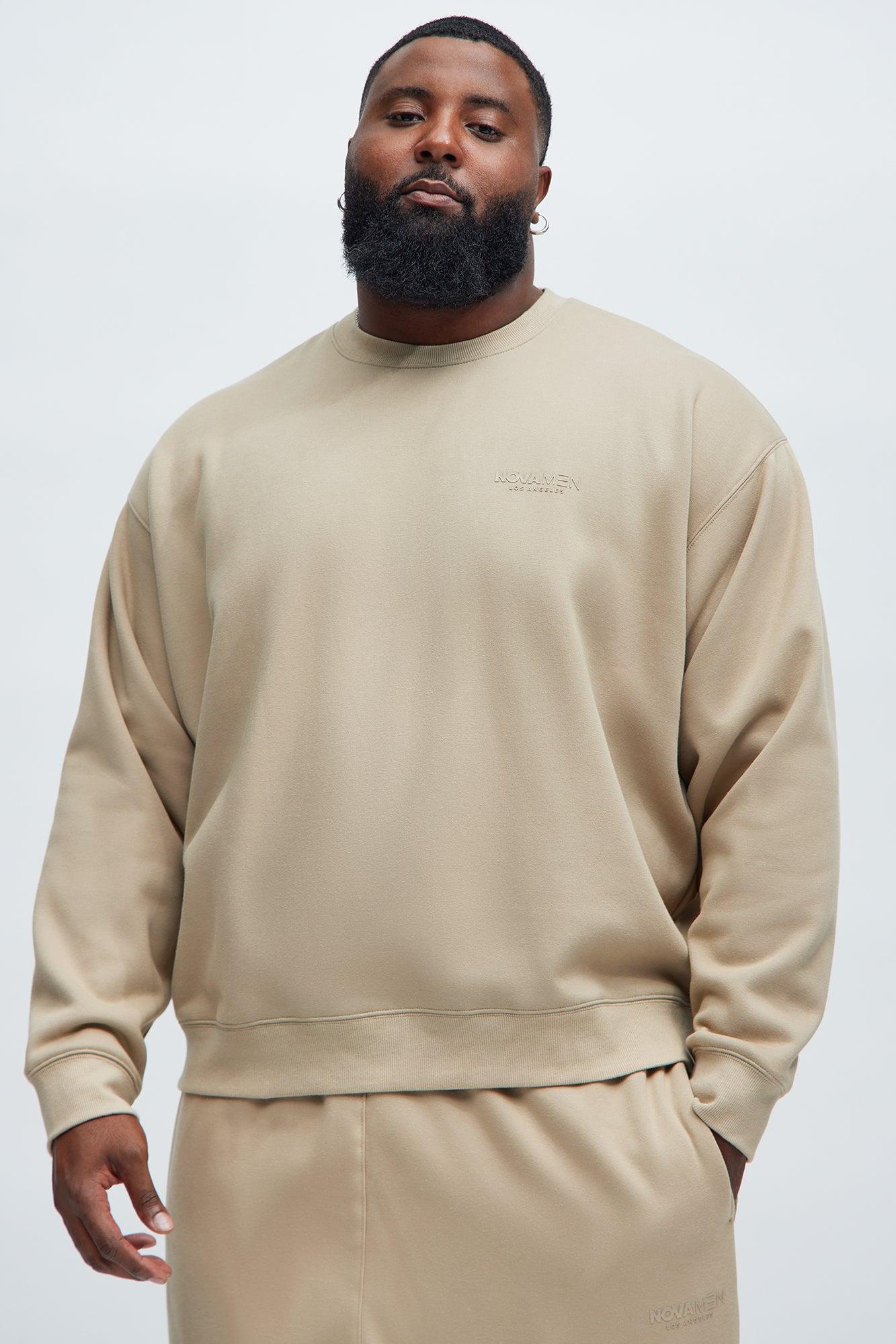 Tyson Novamen Oversized Sweatshirt - Taupe Product Image