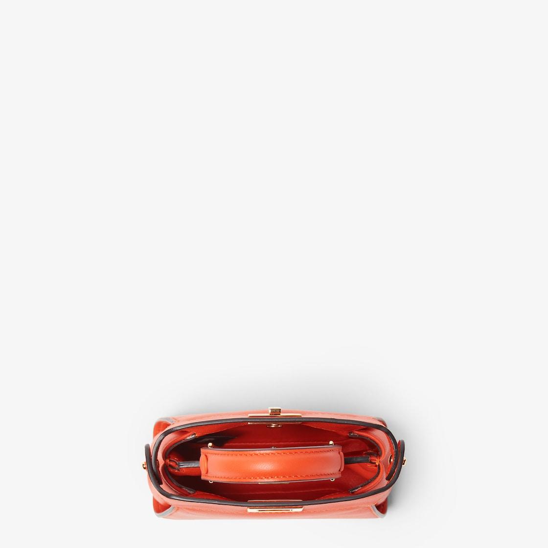 Nano PeekabooOrange nappa leather miniature bag Product Image