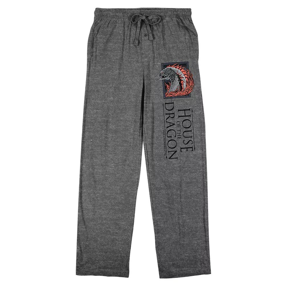 Men's House Of The Dragon Pajama Pants, Size: Medium, Gray Product Image