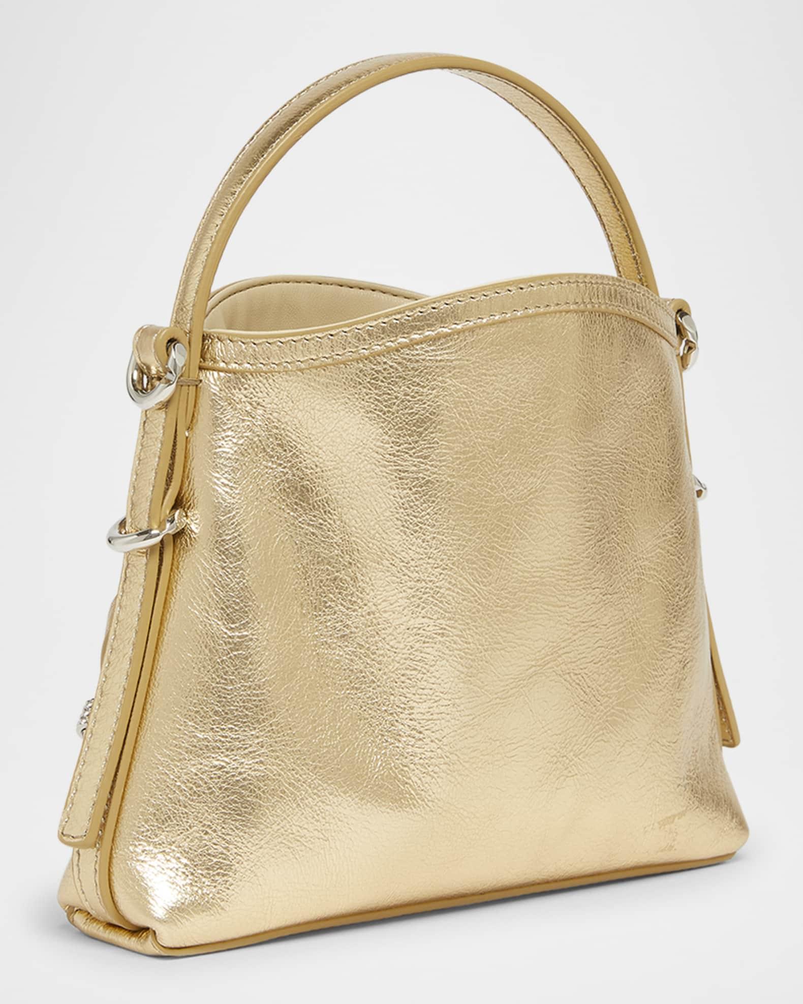 Voyou Nano Shoulder Bag in Metallic Leather  Product Image