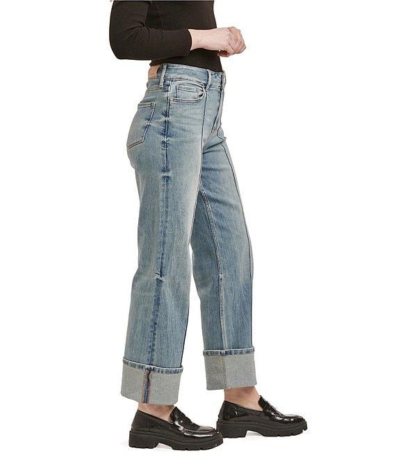 Dear John Holly Stretch Denim Straight Leg Cuffed Jeans Product Image