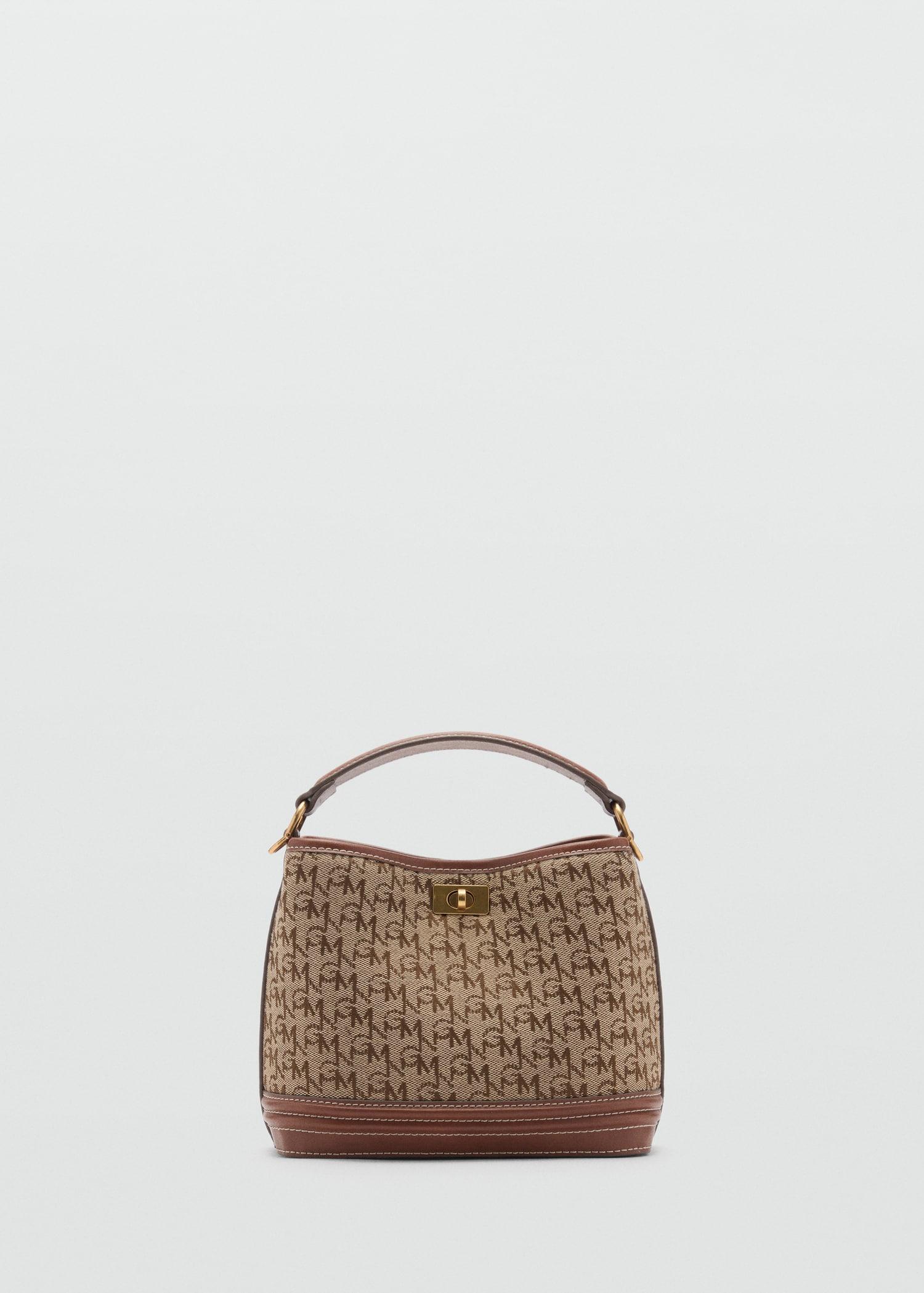 Mini shopper bag with printed logo - Women | MANGO USA Product Image