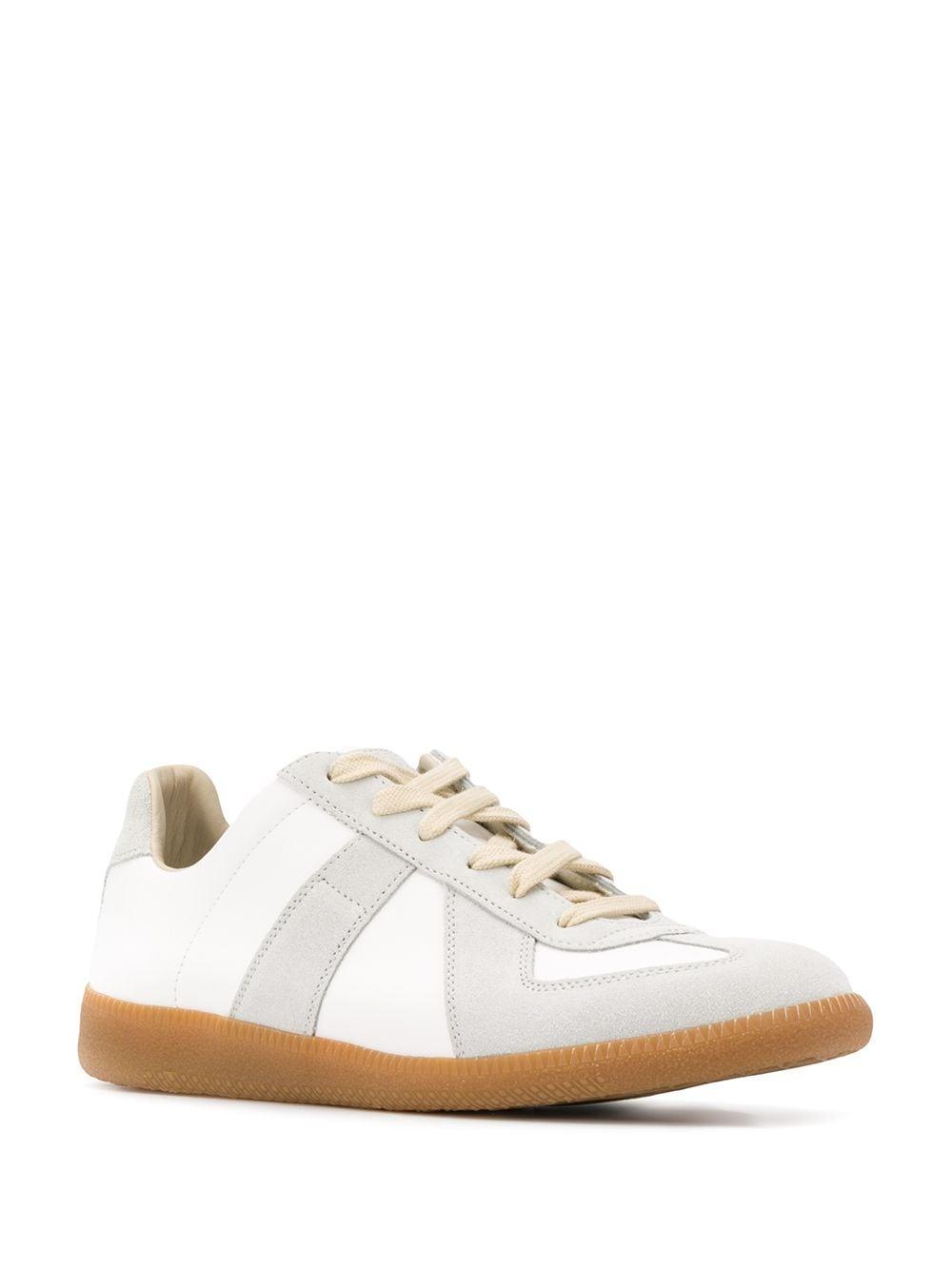 MAISON MARGIELA Replica Leather And Suede Sneakers In White Product Image