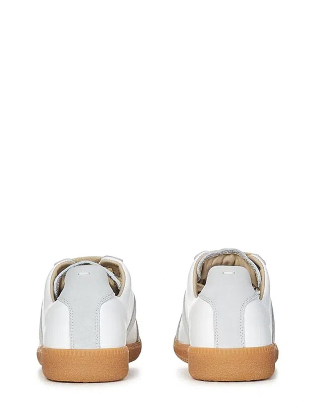 MAISON MARGIELA Replica Leather And Suede Sneakers In White Product Image