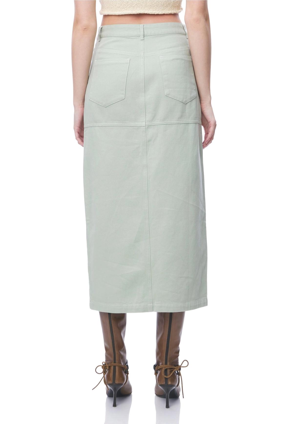 Denim Slit Skirt Product Image