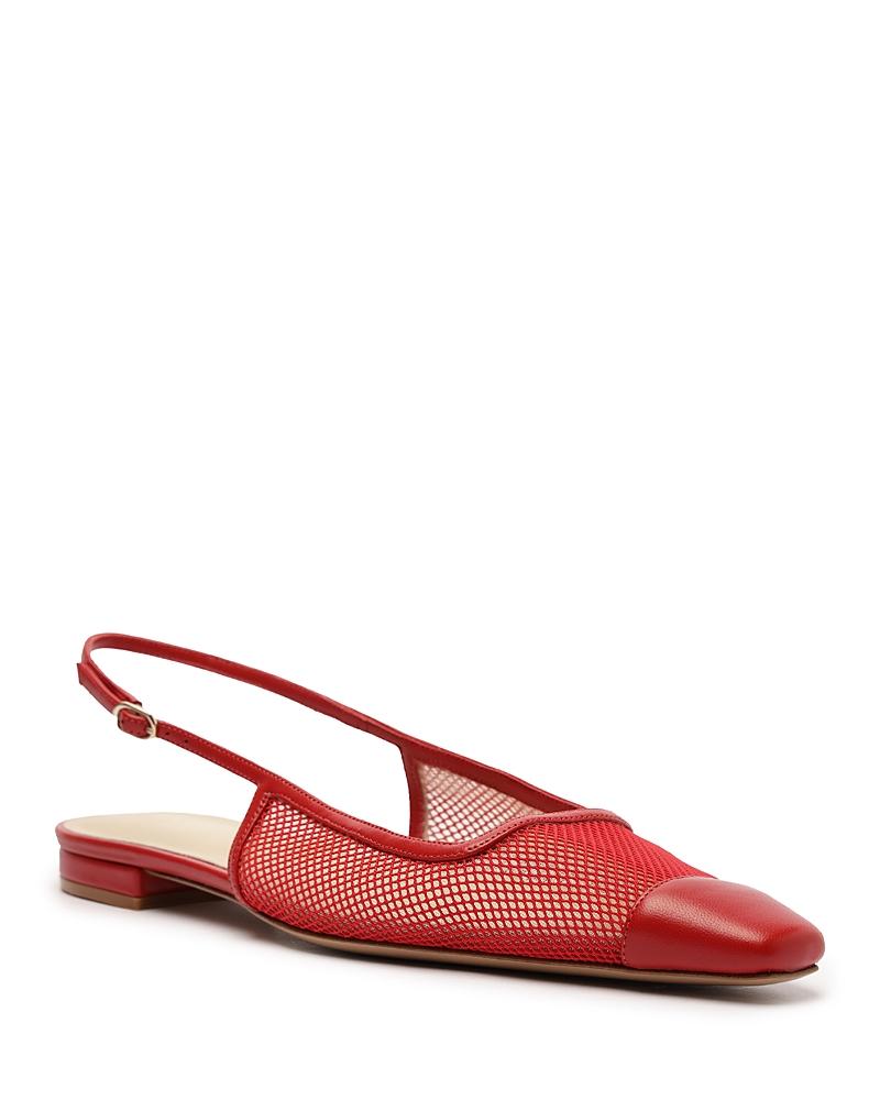 Womens Olivia Mesh & Leather Slingback Flats Product Image