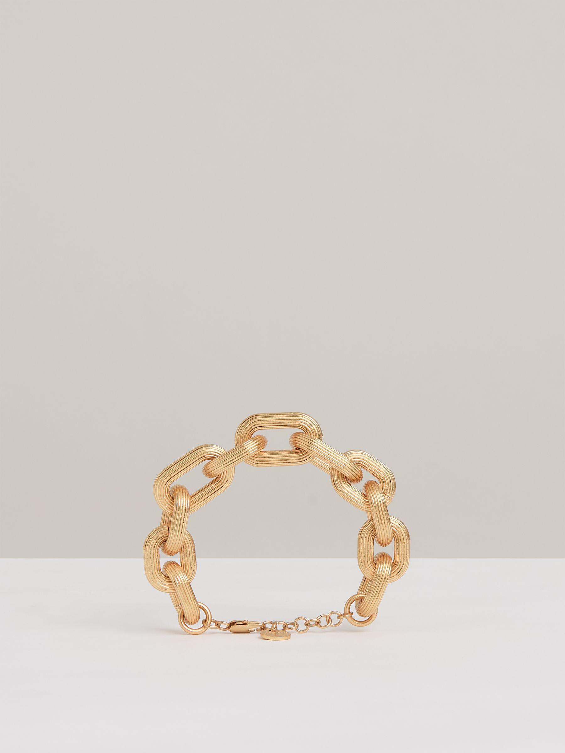 Contour Chain Link Bracelet in Gold Tone Product Image