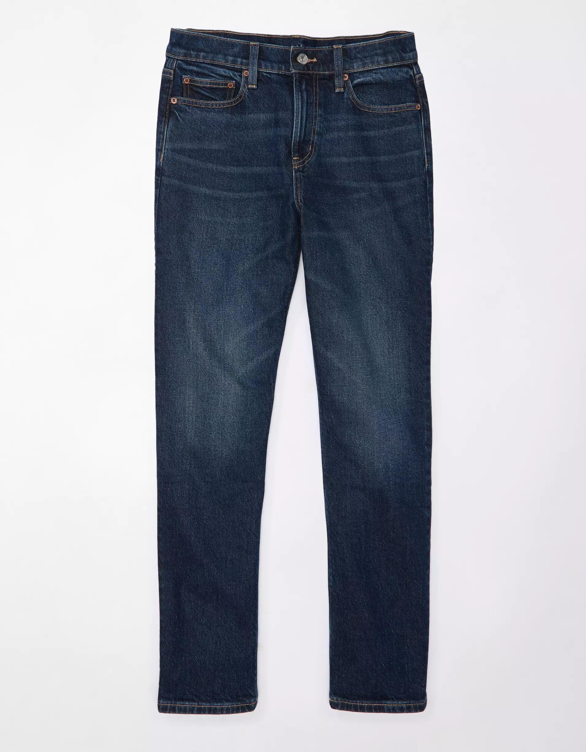 AE Stretch Super High-Waisted Ankle Straight Jean Product Image