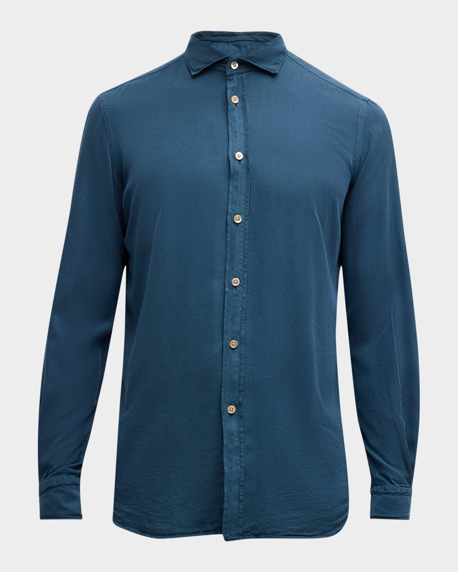 Men's Garment-Washed Lyocell Sport Shirt Product Image