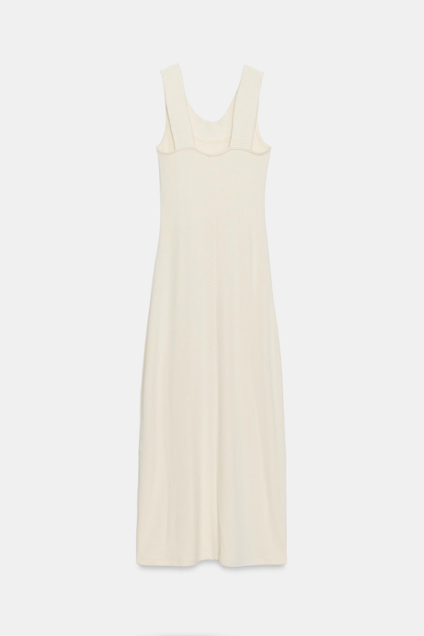 RIB HALTER NECK DRESS Product Image