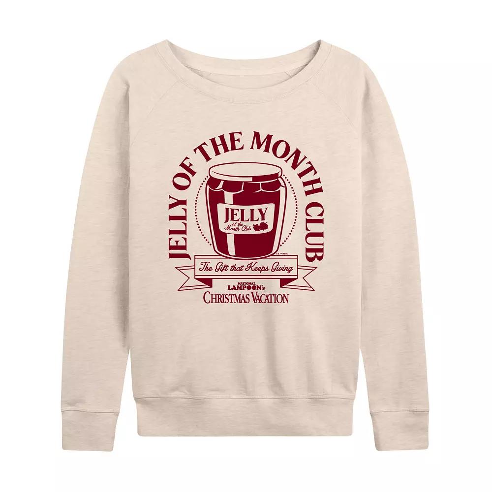 Women's Christmas Vacation Jelly Club French Terry Long Sleeve Tee, Size: XXL, Beige Product Image