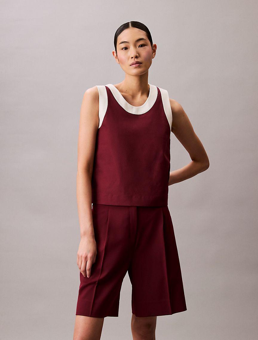 Contrast Trim Relaxed Tank Top Product Image