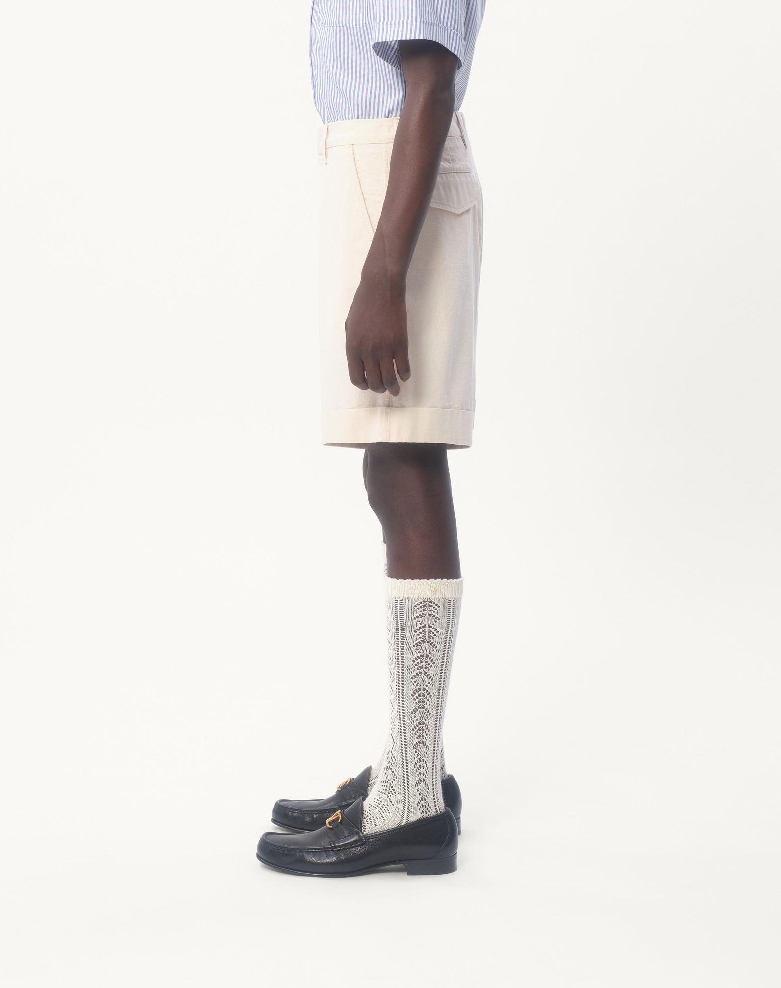 Cuffed Denim Bermuda Shorts Product Image