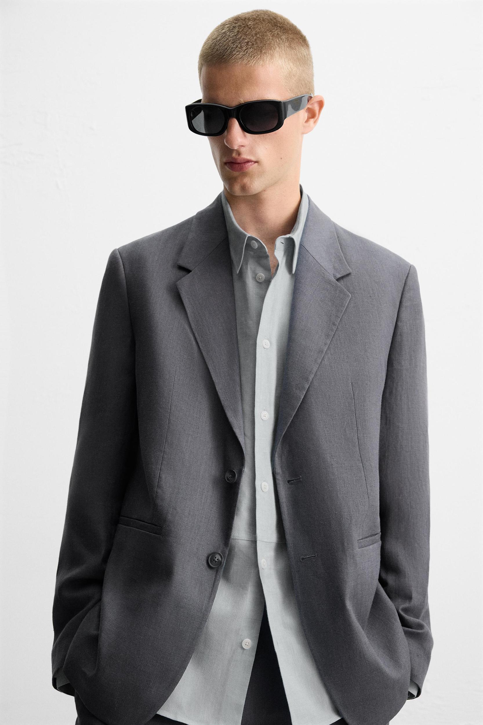 100% LINEN SUIT BLAZER Product Image