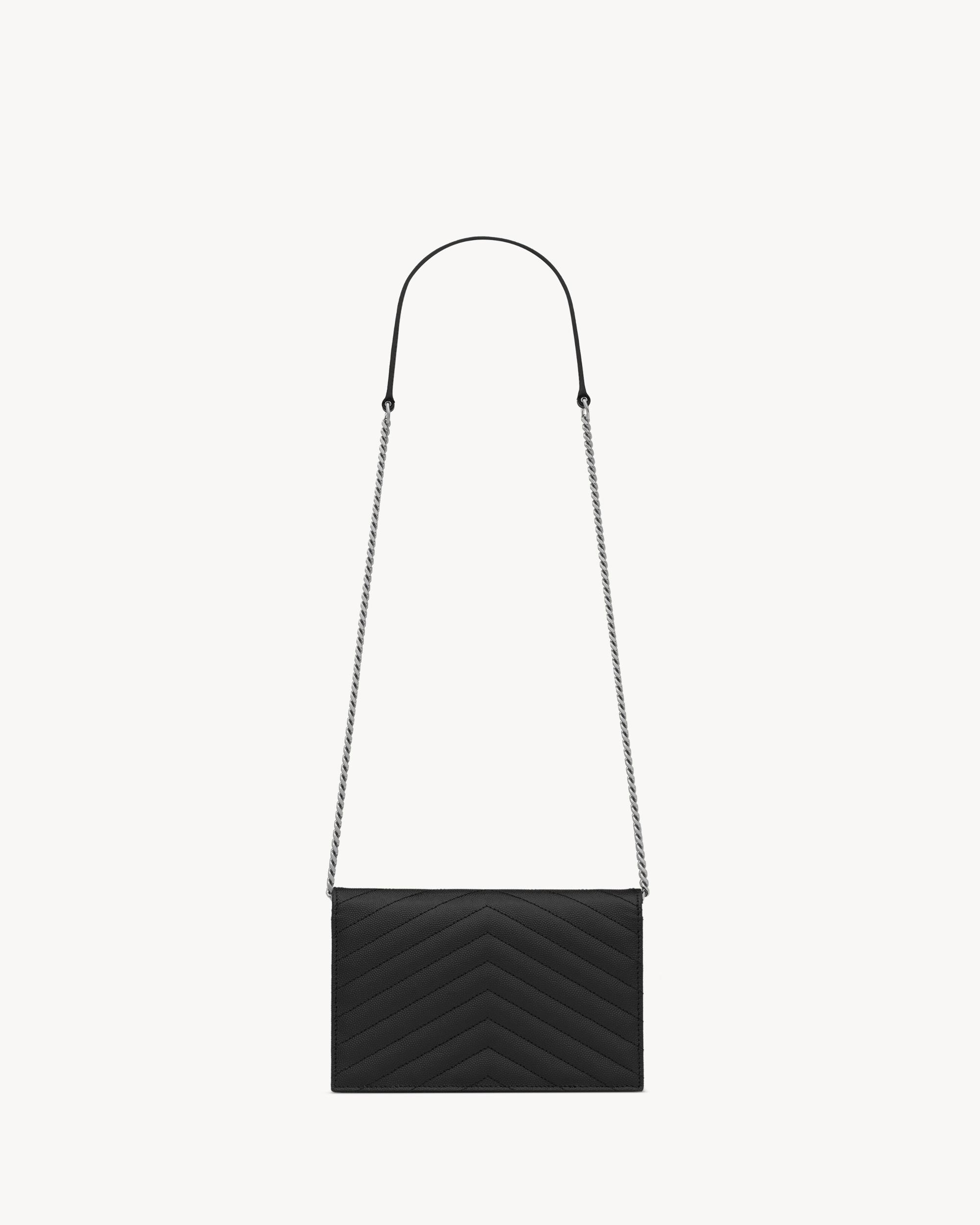 CASSANDRE ENVELOPE CHAIN WALLET IN GRAIN DE POUDRE LEATHER Product Image