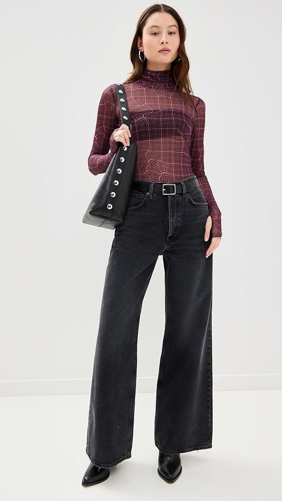 AGOLDE Dame High Rise Wide Leg Jeans | Shopbop Product Image