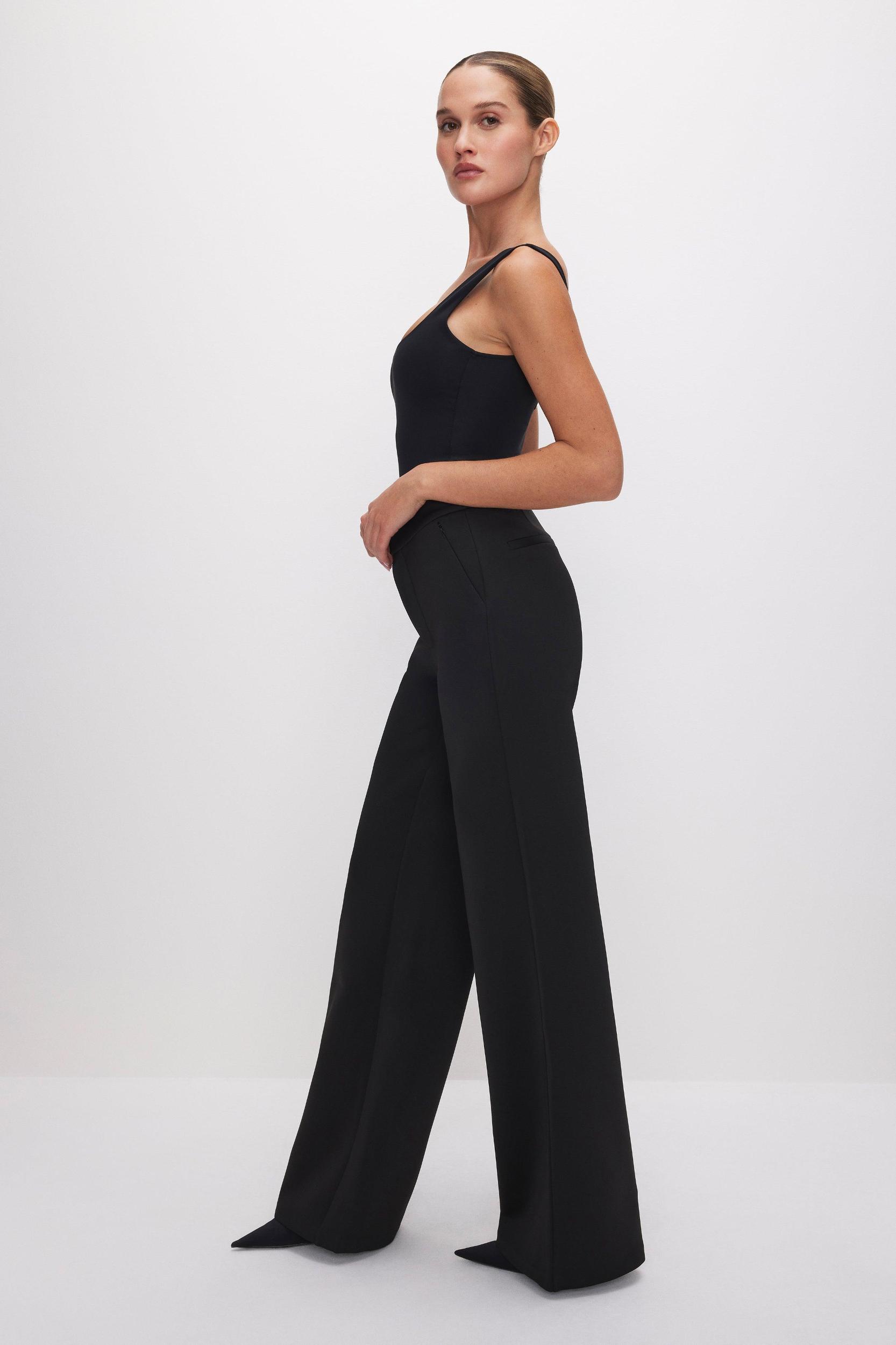SCUBA WIDE LEG TROUSERS | BLACK001 Product Image