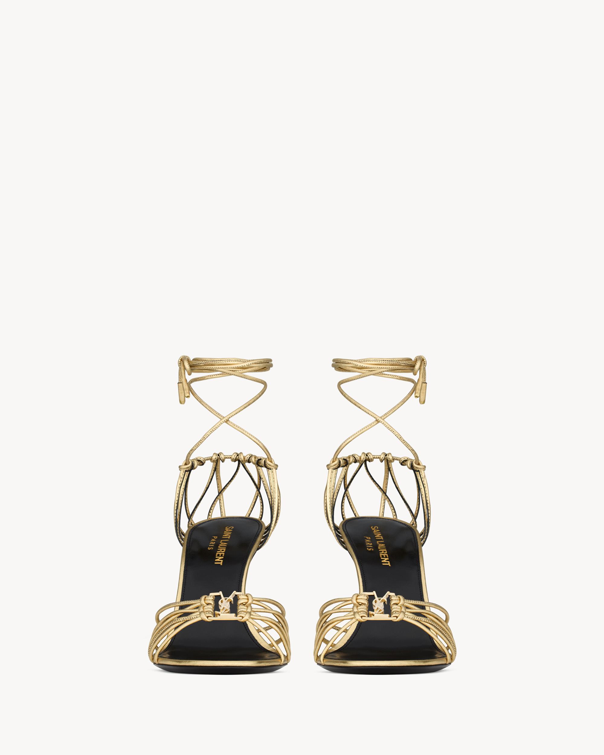 BABYLONE sandals in metallic leather Product Image