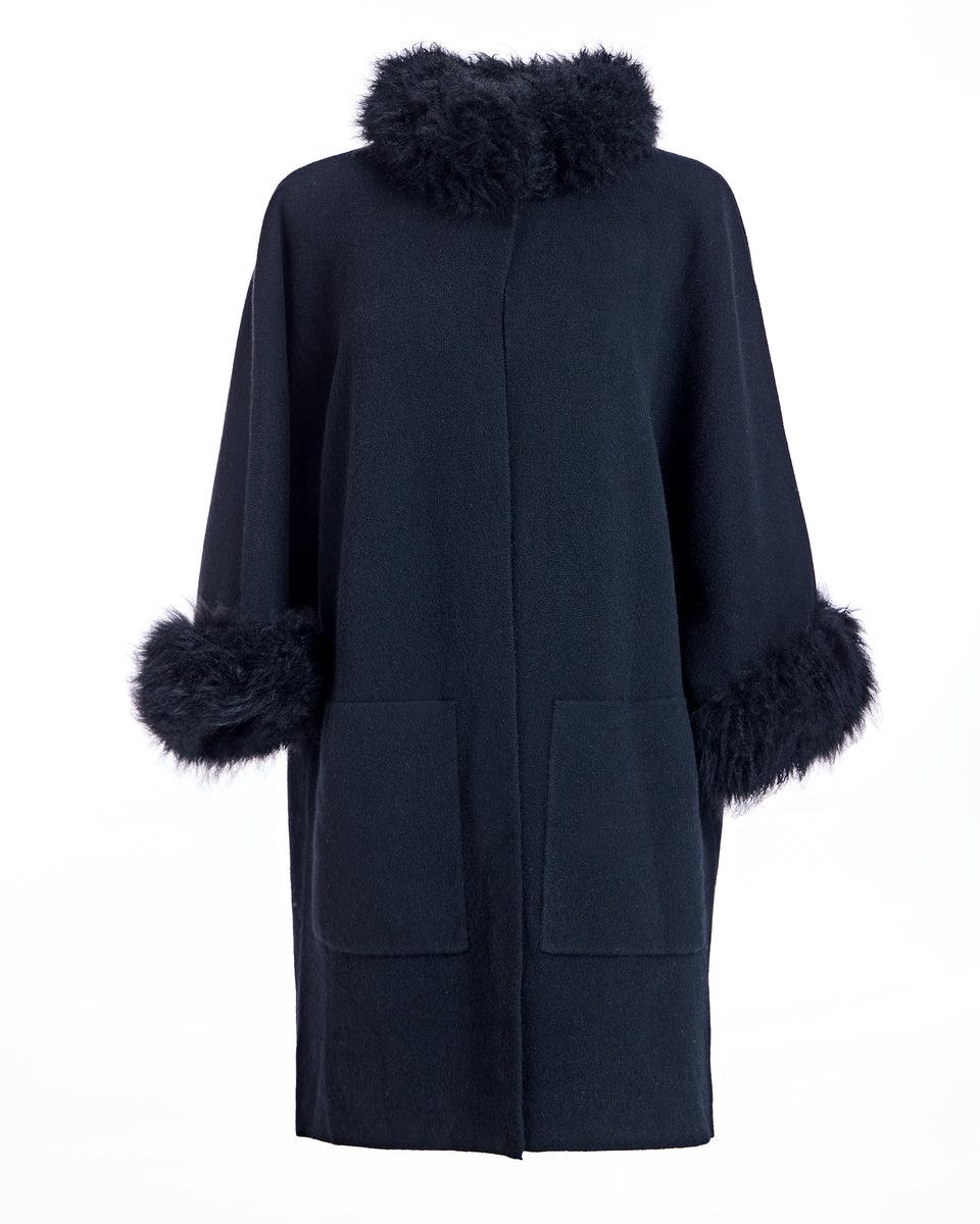 Cashmere Kimono with Cashmere Goat Trim Product Image