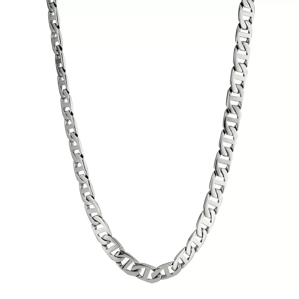 Men's LYNX Mariner Link Chain Necklace, Size: 30", Silver Product Image